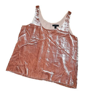 𝅺J Crew pink rose velvet tanktop XS